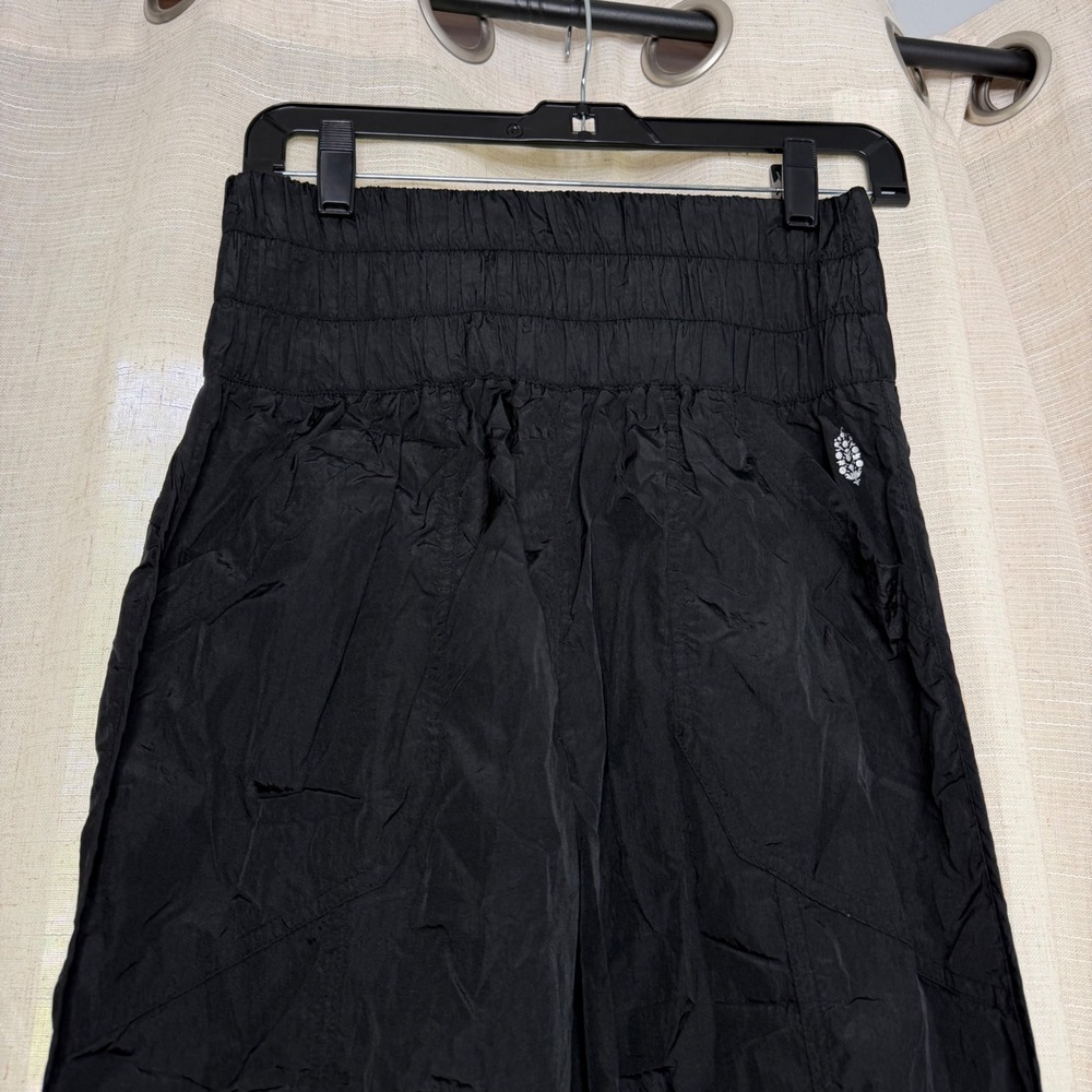 Free People FP Movement Way Home Jogger Smocked High Rise Women's Small S Black - Picture 4 of 10